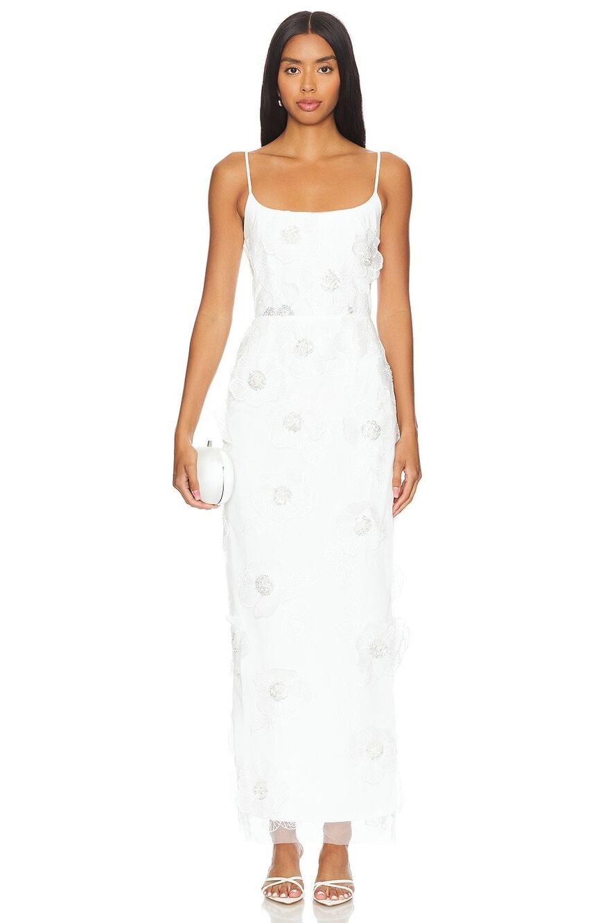ELLIATT Dahlia Midi Dress in Ivory Small (Estimate) Bridal